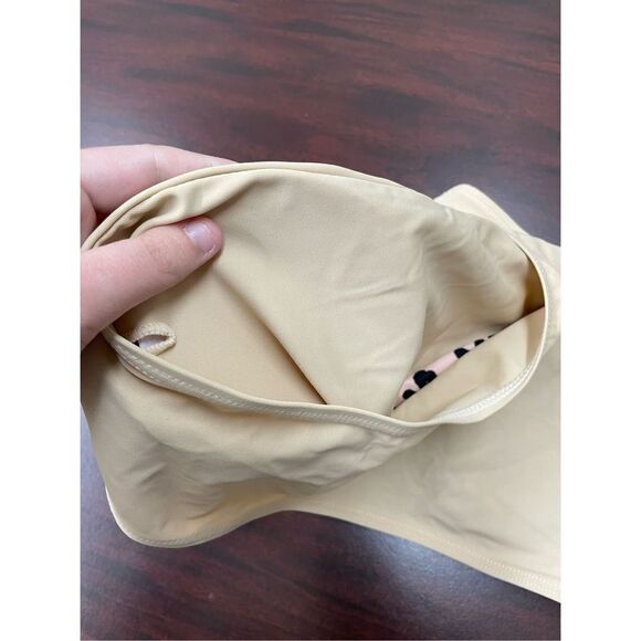 Shein One Shoulder Bikini Top Size Small- Nude and Leopard - Picture 4 of 5